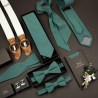 Solid forest green necktie
