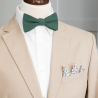 Forest green self-tie bow tie
