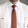 Orange necktie with polka dots