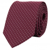 Burgundy red polka dot necktie set