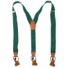 Dark green bow tie suspenders set