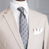 Grey bulldog necktie