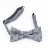 Grey bulldog bow tie