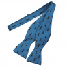 Blue dachshund self-tie bow tie