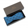 Blue dachshund self-tie bow tie