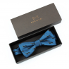 Blue dachshund bow tie