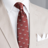 Oranžová kravata s dvojplošníkmi