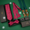 Red Christmas self-tie bow tie