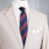 Navy burgundy striped necktie