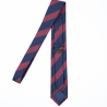 Navy burgundy striped necktie