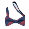 Navy burgundy stripes bow tie