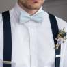 Frost blue self-tie bow tie