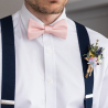 Salmon pink bow tie