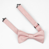 Salmon pink bow tie