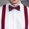 Merlot red self-tie bow tie