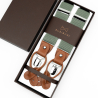 Sage green bow tie and suspenders set