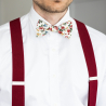Carmine bow tie and suspenders set