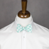 Mint gingham self-tie bow tie