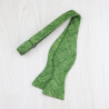 Green texture self-tie bow tie