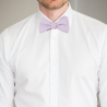 Lilac dots self-tie bow tie