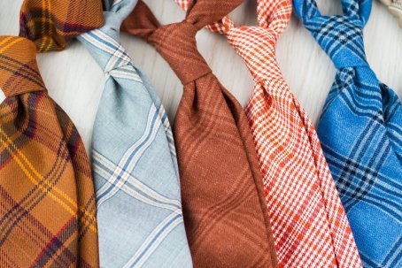 New woolen ties and bow ties