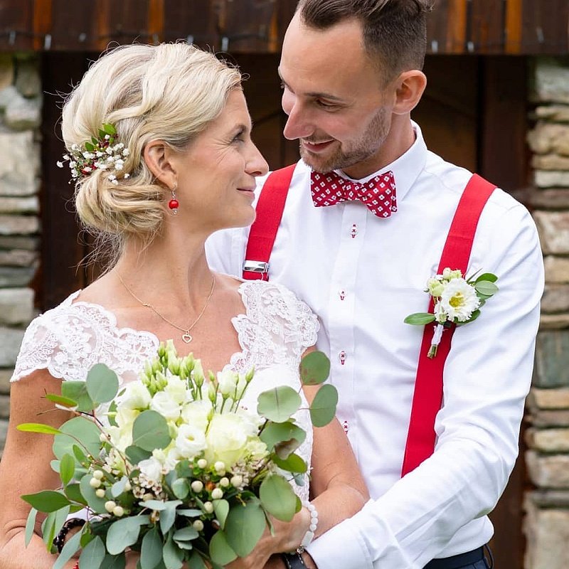 Gold Floral Bow Tie & Black Suspenders PERFECT for Boho -  Israel