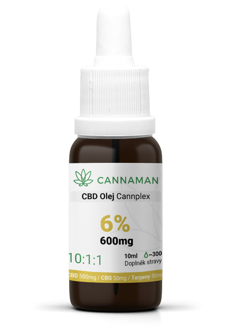CBD/CBG 6% konopný olej Cannplex (600mg) | 10ml