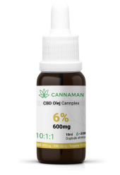 CBD/CBG 6% konopný olej Cannplex (600mg) | 10ml