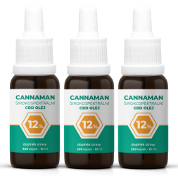 3ks - CBD kapky 12% širokospektrální - CBD Black Friday!
