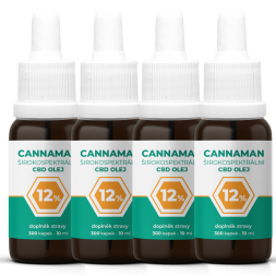4ks - CBD kapky 12% širokospektrální - CBD Black Friday!