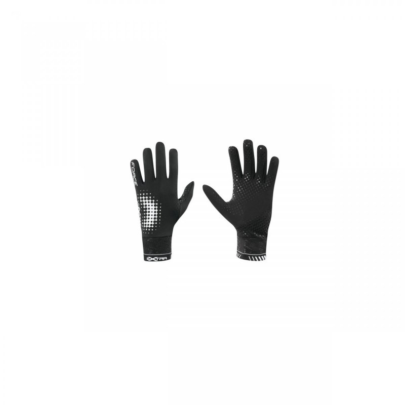 rukavice FORCE EXTRA, jaro-podzim, černé XL