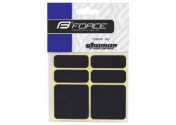 nálepky FORCE reflexní sada 6 ks 3M, černé