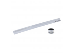 pásek reflexní FORCE samonavíjecí 38 cm, stříbrný