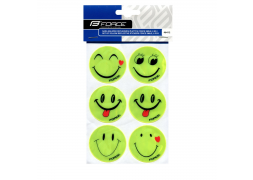 sada nálepek reflexních žlutých FORCE SMILE, 6 ks