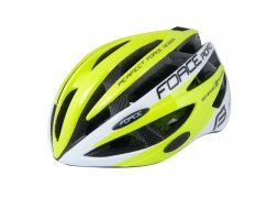 přilba FORCE ROAD, fluo-bílá XS