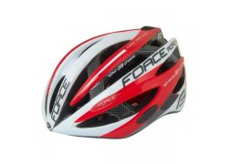 přilba FORCE ROAD PRO, bílo-červená XS