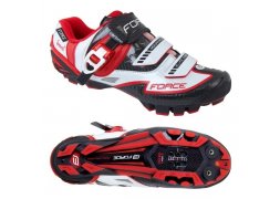 Tretry FORCE MTB CARBON DEVIL bílo-červené