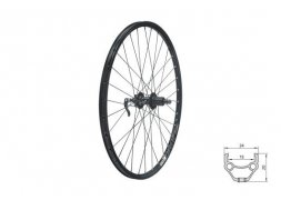 Zapletené kolo zadní KLS DRAFT DSC R, 26", black
