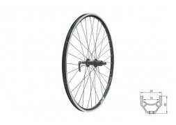 Zapletené kolo zadní KLS DRAFT R, 26", black