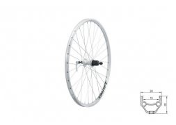 Zapletené kolo zadní KLS DRAFT R, 26", silver