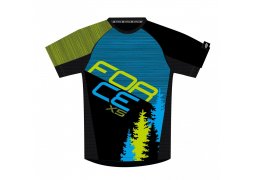 dres FORCE MTB X5, modro-fluo