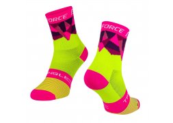 ponožky FORCE TRIANGLE, fluo-růžové