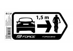 nálepka FORCE SAFETY na auto 184 x 84 mm černá
