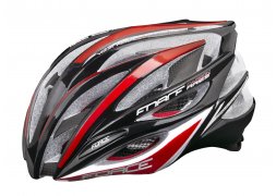 přilba FORCE ARIES karbon, černo-červená L-XL