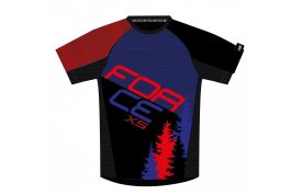 dres FORCE MTB X5, modro-červený