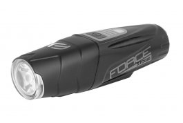 světlo přední FORCE STOGIE 900 LM, USB, černé
