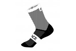 ponožky FORCE TRACE, bílo-černé L-XL/42-47