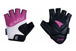 rukavice FORCE RAB 2 LADY, černo-růžovo-bílé