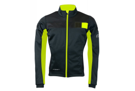bunda FORCE FROST softshell pánská, černo-fluo