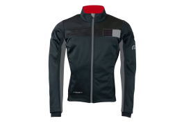 bunda FORCE FROST softshell pánská, černo-šedá
